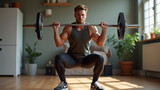 Bodyweight squats improve leg strength in home routines