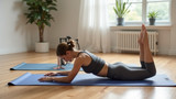 Yoga mats provide comfort and support for various poses