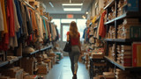 Thrifting may involve navigating cluttered or disorganized store spaces